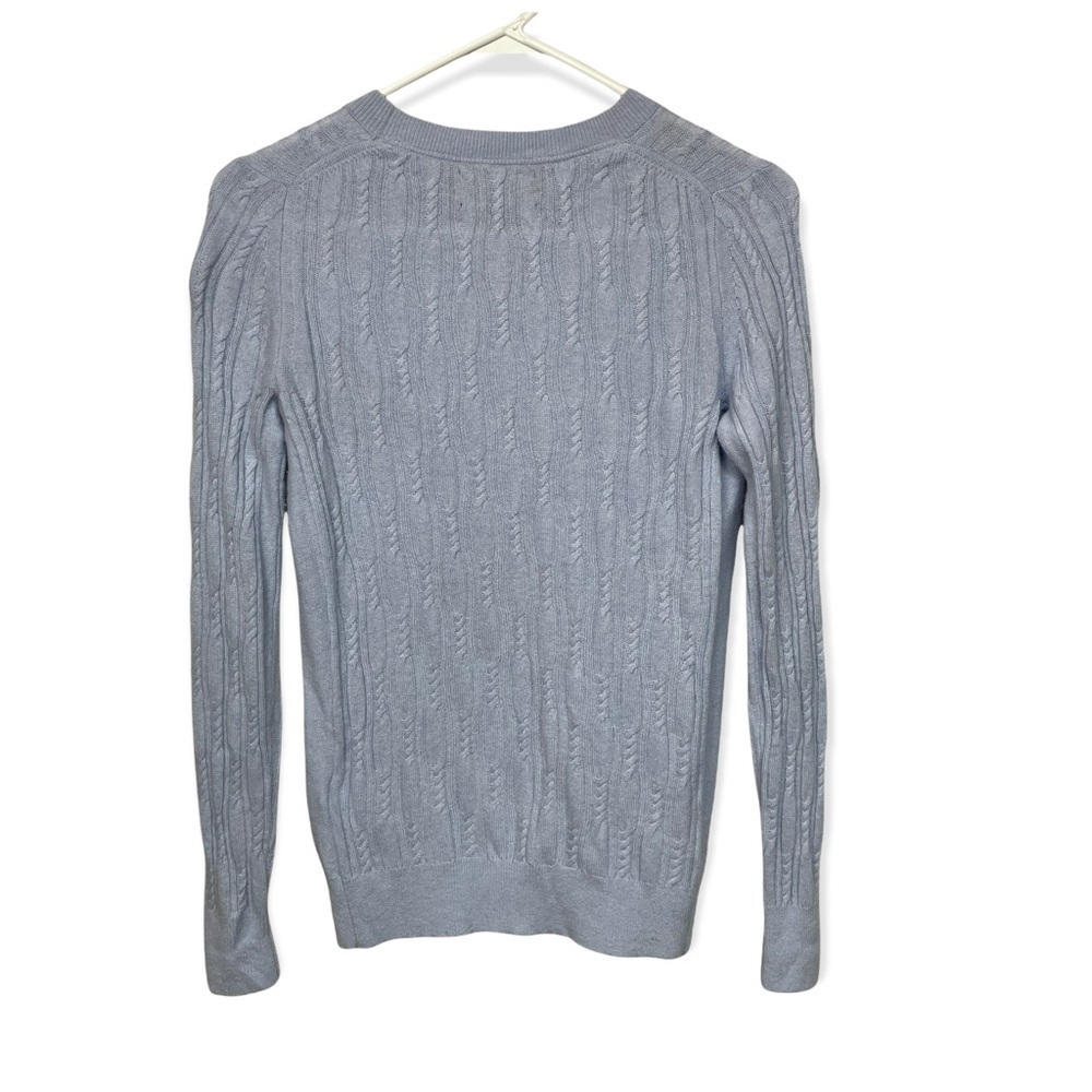Banana Republic Blue Cable Knit XS Merino Cashmere - Picture 2 of 6